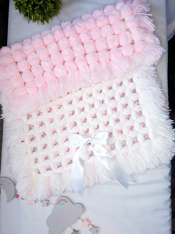 Pink pram blanket